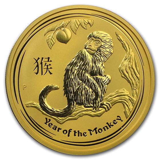 2016 Australia 2 oz Gold Lunar Monkey BU 2016 Australia 2 oz Gold Lunar Monkey BU